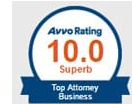 AVVO Rating 10.0 Superb Top Attorney Business