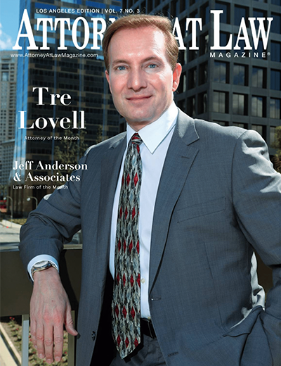 Photo of Attorney Tre Lovell in Attorney at Law Magazine