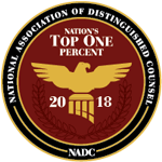 Nation's Top One Percent | National Association Of Distinguished Counsel | 2018 | NADC
